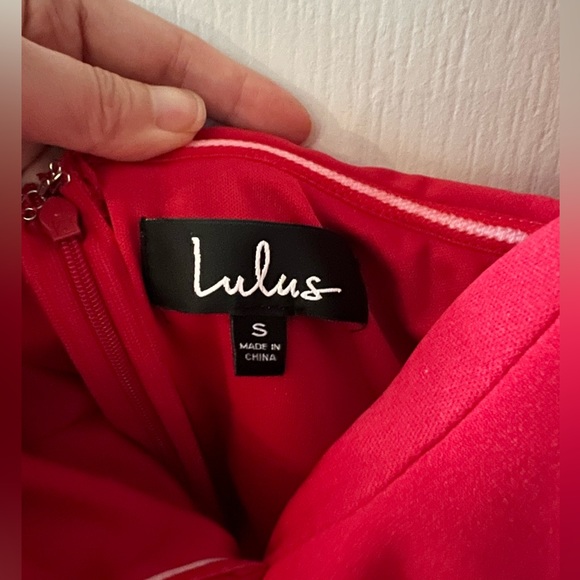 Lulus Red One Shoulder Ruffled Peplum Top - Picture 6 of 8